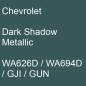 Preview: Chevrolet, Dark Shadow Metallic, WA626D / WA694D / GJI / GUN.